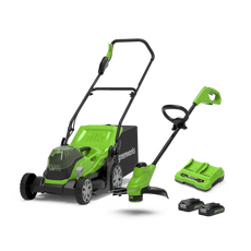 24V+24V Lawn Mower 36cm + Grass Trimmer 25cm Set
