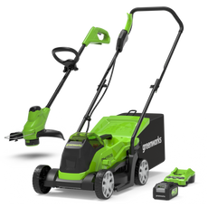 24V Lawn Mower 33cm + Grass Trimmer 25cm Set
